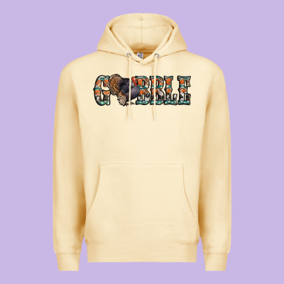 Gobble Thanksgiving Turkey Premium Hoodie Designed By Jasminsmagicworld