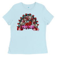 Baby Blue Skull Xoxo rainbow Valentine's Day Ladies Tee - FaDigitalArtStudio
