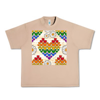 Burro Pride lgbtq hearts and daisy seamless pattern Urban Heavy Tee - BundleAndBundleShop