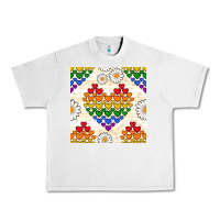 Lunar Rock Pride lgbtq hearts and daisy seamless pattern Urban Heavy Tee - BundleAndBundleShop