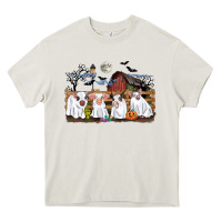 Cream halloween pigs Heavy Core Tee - CowGirlArtShop