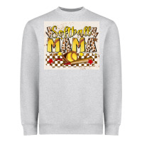 Heather Grey softball mom Heavyweight Sweatshirt - JahusDesignShop