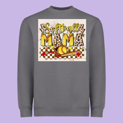 Softball Mom Heavyweight Sweatshirt Designed By Jahusdesignshop