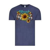 Vintage Denim Blessed mom Mother's Day Vintage Tee - FaDigitalArtStudio