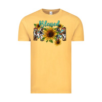 Vintage Mustard Blessed mom Mother's Day Vintage Tee - FaDigitalArtStudio