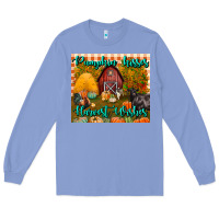 Colony Blue pumpkin kisses harvest wishes tumbler Long Sleeve Tee - BundleAndBundleShop
