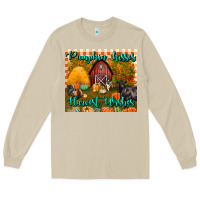 Mushroom pumpkin kisses harvest wishes tumbler Long Sleeve Tee - BundleAndBundleShop