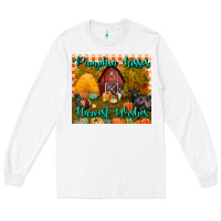 White pumpkin kisses harvest wishes tumbler Long Sleeve Tee - BundleAndBundleShop