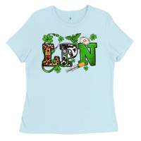 Baby Blue St. Patrick's Day LPN Ladies Tee - OliviaCreatesArt