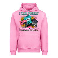 Fuchsia Pink i can totally make that Urban Hoodie - RanaPortraitStore