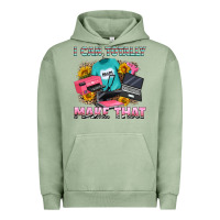 Pigment Oil Green i can totally make that Urban Hoodie - RanaPortraitStore