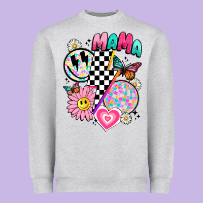 Retro Mama Heavyweight Sweatshirt Designed By Jahusdesignshop