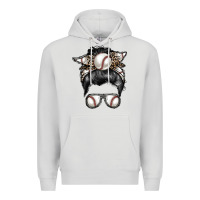 Dove Grey baseball mom Premium Hoodie - RacoonDesign