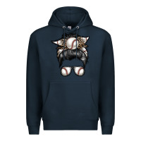 Navy baseball mom Premium Hoodie - RacoonDesign