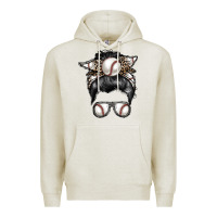 Oatmeal Heather baseball mom Premium Hoodie - RacoonDesign