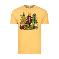 Vintage Mustard christmas with american football trees bbs Vintage Tee - BundleAndBundleShop