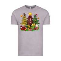 Vintage Zinc christmas with american football trees bbs Vintage Tee - BundleAndBundleShop