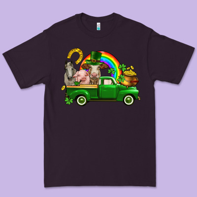 St. Patrick's Day Farm Animals Premium Tee Designed By Cowgirlartshop