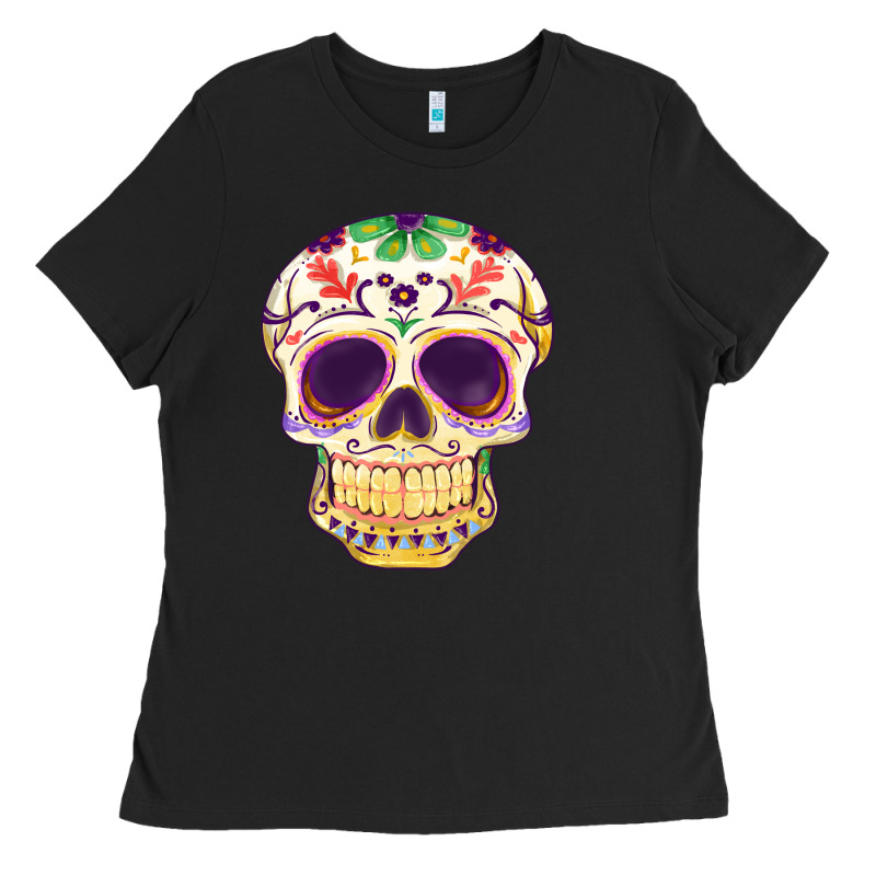 Cinco De Mayo Skull Ladies Tee by FaDigitalArtStudio | Teevron