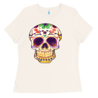 Bone Cinco de mayo skull Ladies Tee - FaDigitalArtStudio