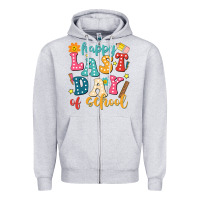 Heather Grey happy last day of school Zipper Hoodie - JahusDesignShop