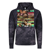 Cloud Black horses seamless pattern Vintage Hoodie - BundleAndBundleShop
