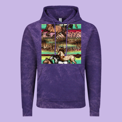 Horses Seamless Pattern Vintage Hoodie Designed By Bundleandbundleshop