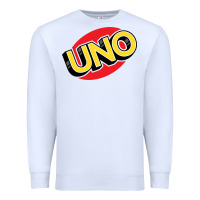 White UNO Card Game Premium Sweatshirt - baoMotion
