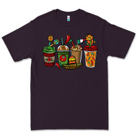 Plum Mexican coffee cups Mexico Premium Tee - HowdyJamesFarm