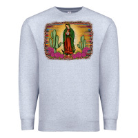 Heather Grey western our lady of Guadalupe Premium Sweatshirt - JahusDesignShop