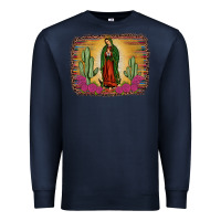 Navy western our lady of Guadalupe Premium Sweatshirt - JahusDesignShop