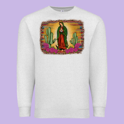 Western Our Lady Of Guadalupe Premium Sweatshirt Designed By Jahusdesignshop