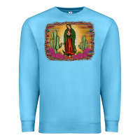Ocean Blue western our lady of Guadalupe Premium Sweatshirt - JahusDesignShop