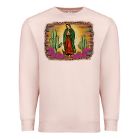 Pale Pink western our lady of Guadalupe Premium Sweatshirt - JahusDesignShop