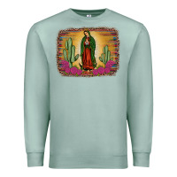 Seafoam western our lady of Guadalupe Premium Sweatshirt - JahusDesignShop