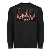 Black hot mess mom messy bun Heavyweight Sweatshirt - JahusDesignShop