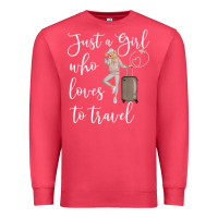 Cardinal just a girl who loves to travel traveling women nomad t shirt Premium Sweatshirt - baoMotion