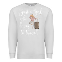 Dove Grey just a girl who loves to travel traveling women nomad t shirt Premium Sweatshirt - baoMotion