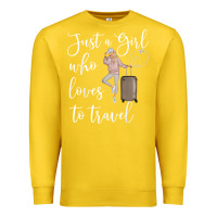 Lemon just a girl who loves to travel traveling women nomad t shirt Premium Sweatshirt - baoMotion
