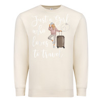 Sandshell just a girl who loves to travel traveling women nomad t shirt Premium Sweatshirt - baoMotion