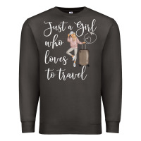 Smoke just a girl who loves to travel traveling women nomad t shirt Premium Sweatshirt - baoMotion