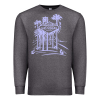 Charcoal Heather las vegas strip retro famous sign nevada traveler souvenir t shirt Premium Sweatshirt - baoMotion
