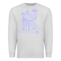 Dove Grey las vegas strip retro famous sign nevada traveler souvenir t shirt Premium Sweatshirt - baoMotion