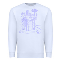 White las vegas strip retro famous sign nevada traveler souvenir t shirt Premium Sweatshirt - baoMotion