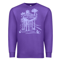 Purple las vegas strip retro famous sign nevada traveler souvenir t shirt Premium Sweatshirt - baoMotion