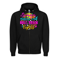 Black summer nights and race track lights Zipper Hoodie - JahusDesignShop