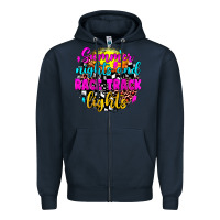 Navy summer nights and race track lights Zipper Hoodie - JahusDesignShop