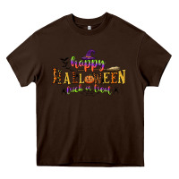 Chocolate Brown happy halloween trick or treat Heavy Core Tee - CowGirlArtShop