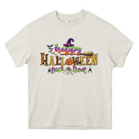 Cream happy halloween trick or treat Heavy Core Tee - CowGirlArtShop