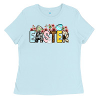 Baby Blue Western Easter Ladies Tee - OliviaCreatesArt